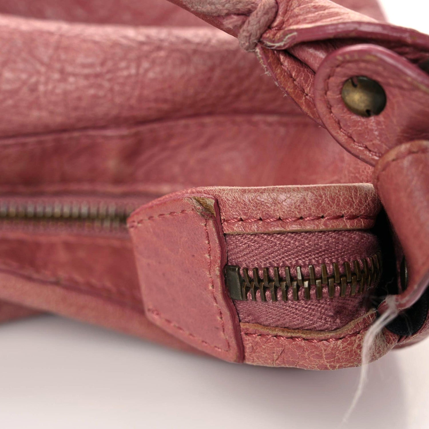 Balenciaga Agneau Classic Hardware Day Hobo Rose Bruyere 15 of 18