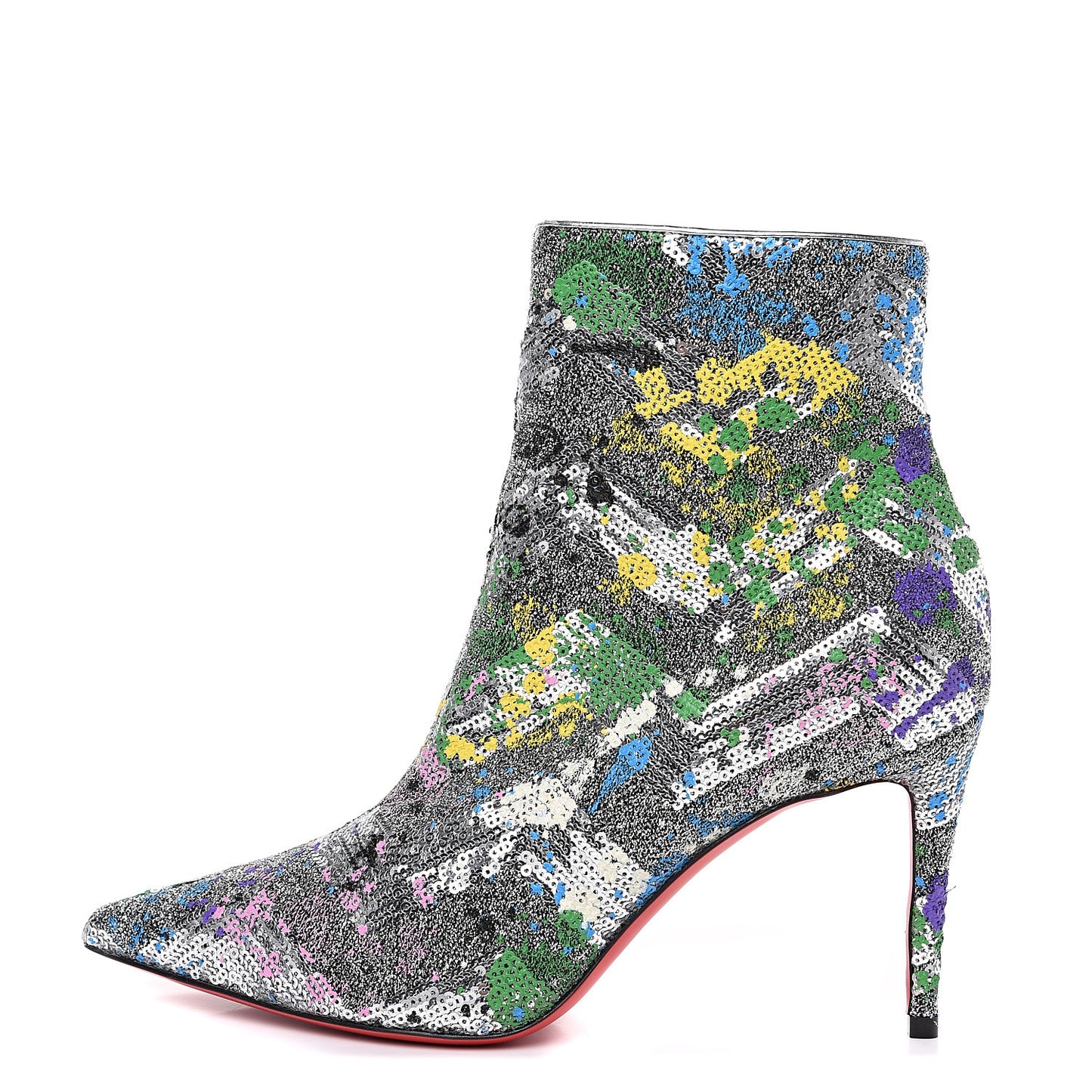 Paillette Splash So Kate Booty 85 Ankle Boots 37.5 Silver Multicolor
