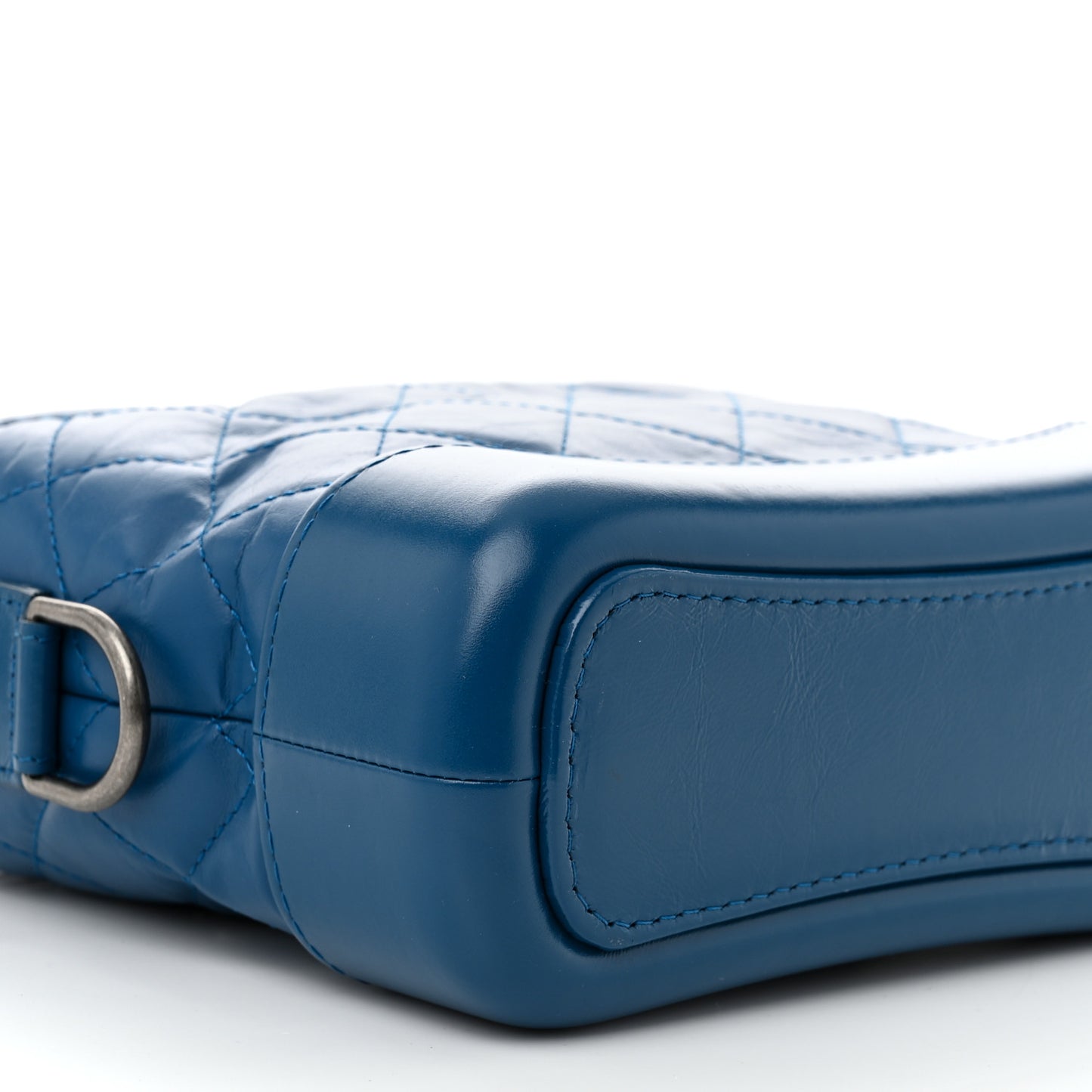 Aged Calfskin Quilted Small Gabrielle Hobo Blue