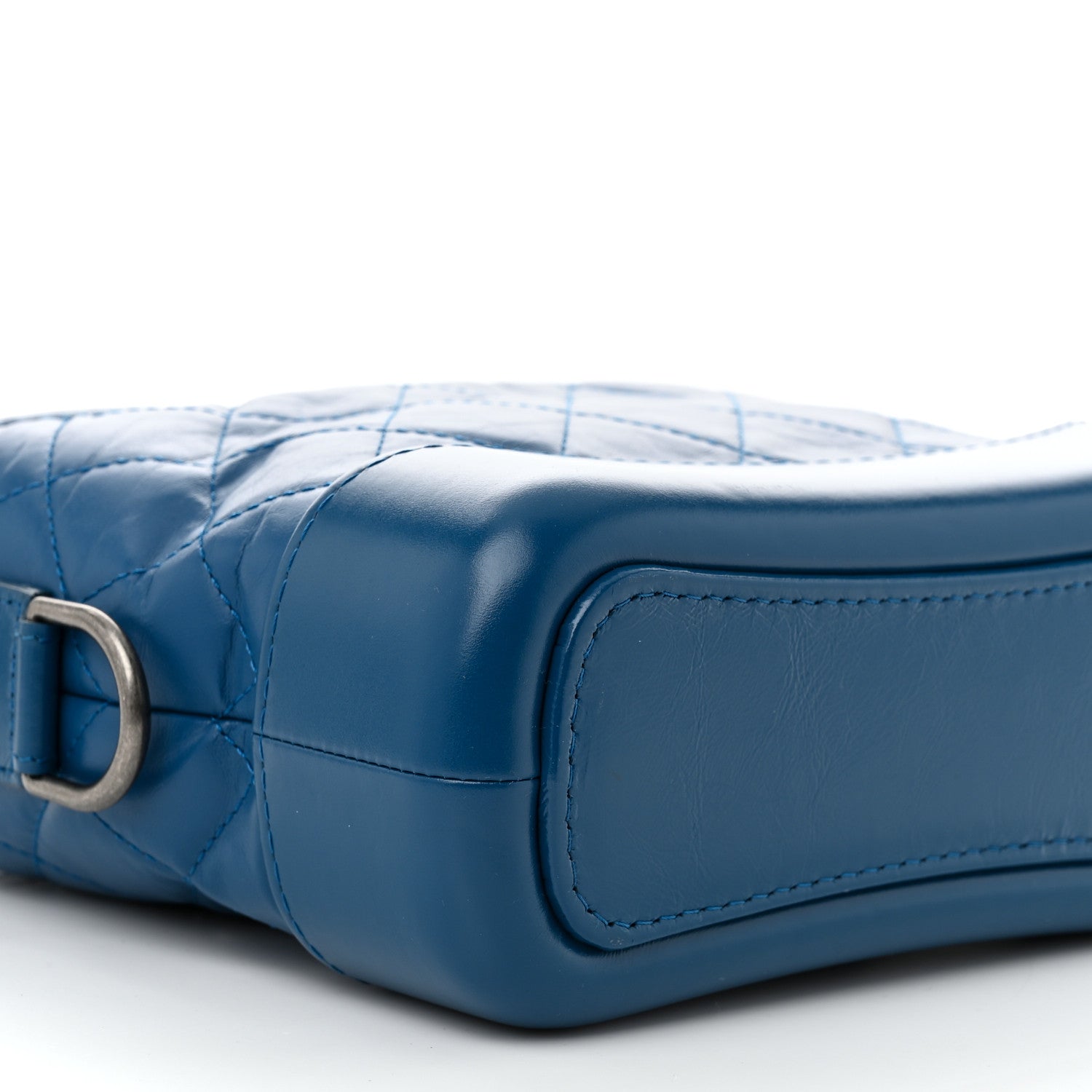 Chanel Aged Calfskin Quilted Small Gabrielle Hobo Blue 9 of 11