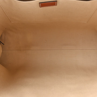 Chloe Cotton Calfskin Large Woody Ribbon Tote White Brown 5 of 15