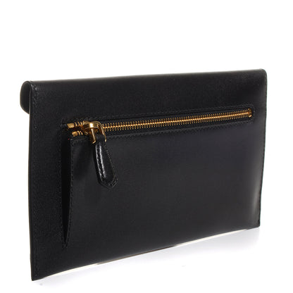 Prada Box Calfskin Envelope Wallet Black Fuoco 3 of 10