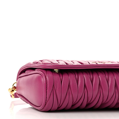Miu Miu Nappa Matelasse Crossbody Flap Fuxia 8 of 9