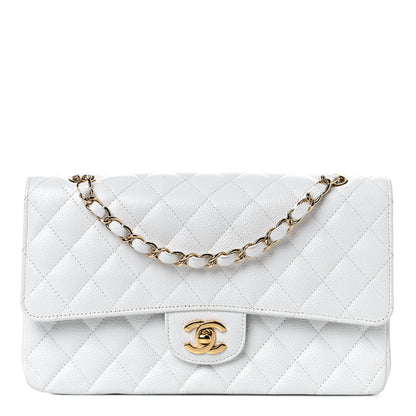 Chanel Caviar Quilted Medium Double Flap White 1 of 16
