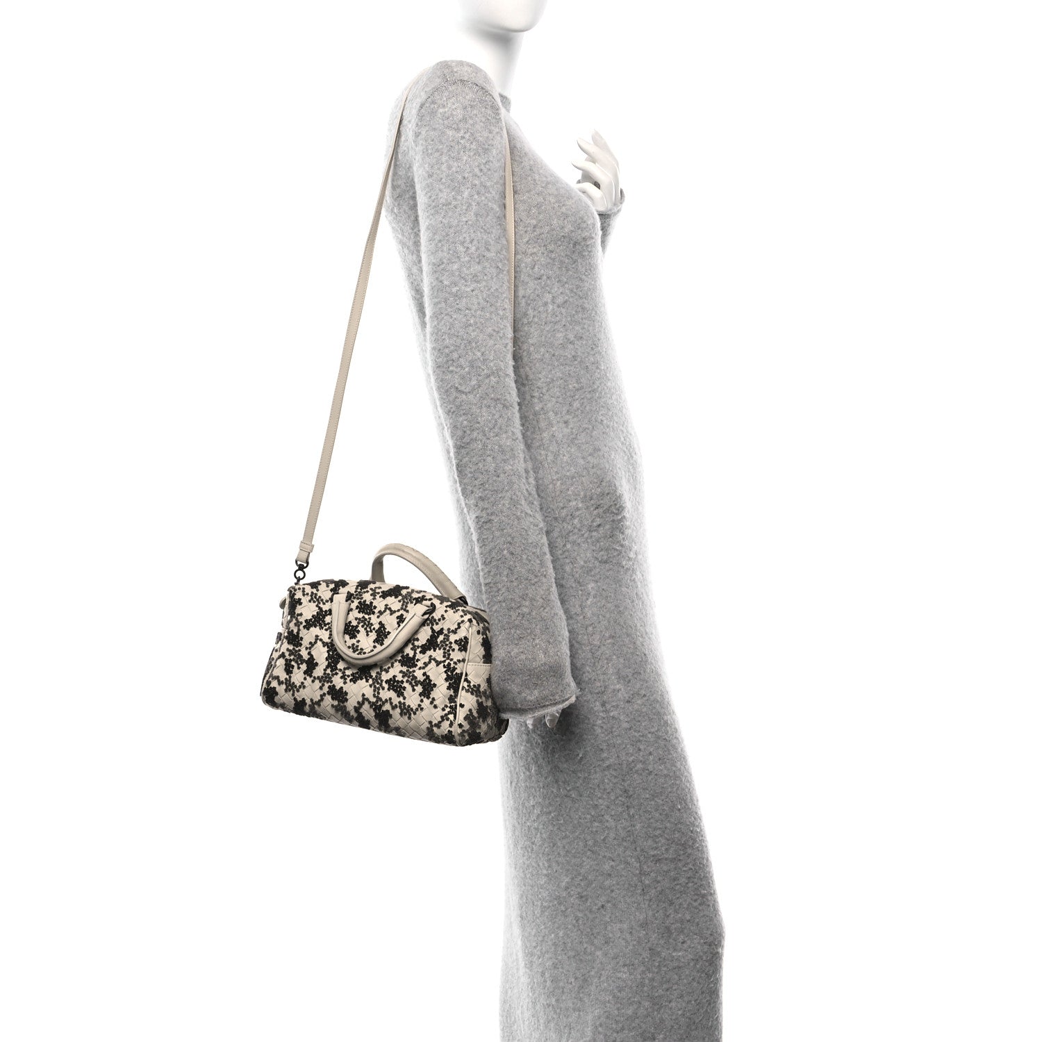 Bottega Veneta Nappa Intrecciato Embroidered Mini Boston Mist 2 of 11