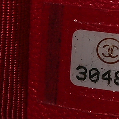 Chanel Shiny Aged Calfskin Shopping Bag Red 7 of 11