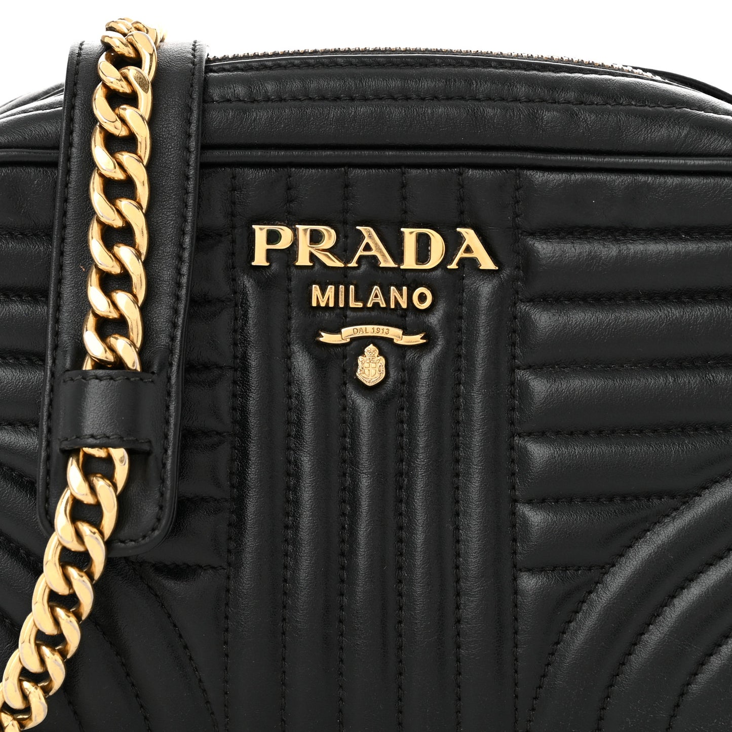 Soft Calfskin Diagramme Crossbody Bag Black