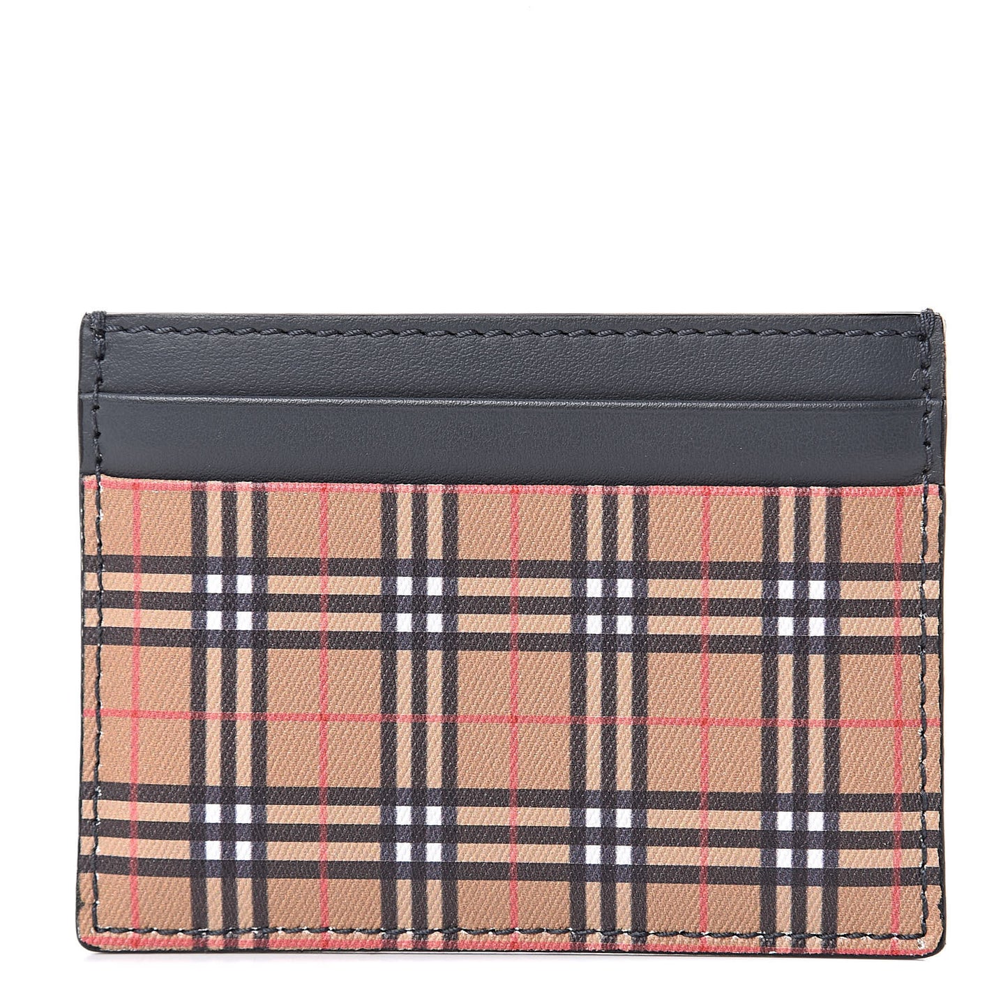 Mini Vintage Check Calfskin Sandon Card Case Antique Yellow