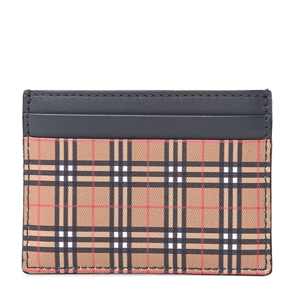 Burberry Mini Vintage Check Calfskin Sandon Card Case Antique Yellow 1 of 8