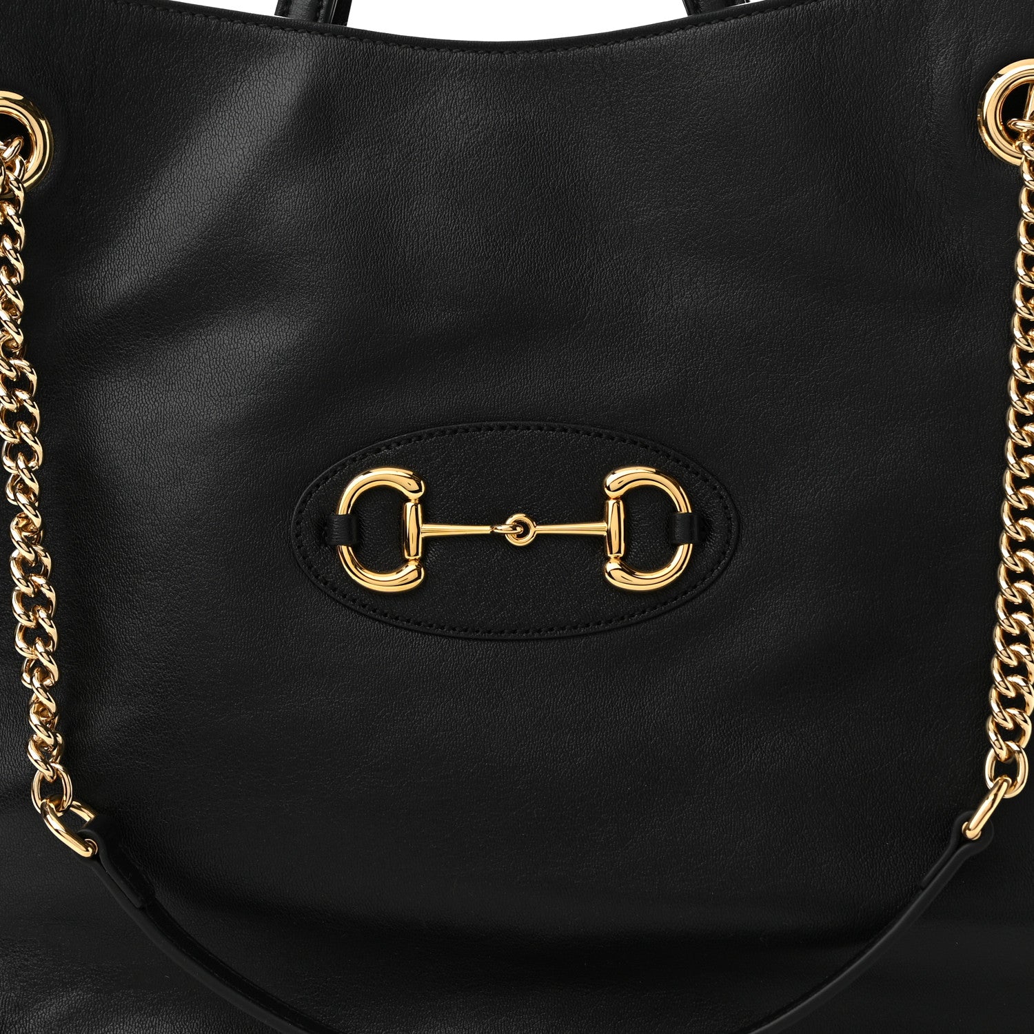 Gucci Calfskin Large Horsebit 1955 Tote Bag Black 8 of 11