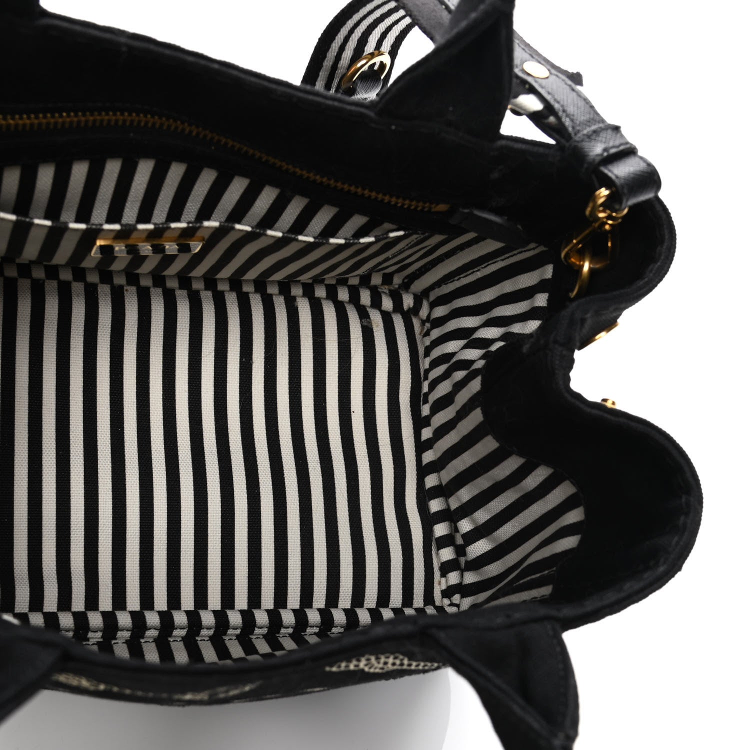 Prada Canapa Small Logo Tote Black Talco 4 of 4
