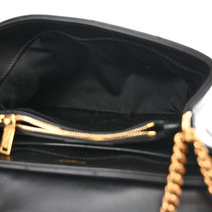 Saint Laurent Calfskin Y Quilted Monogram Small Loulou Chain Satchel Black 5 of 10