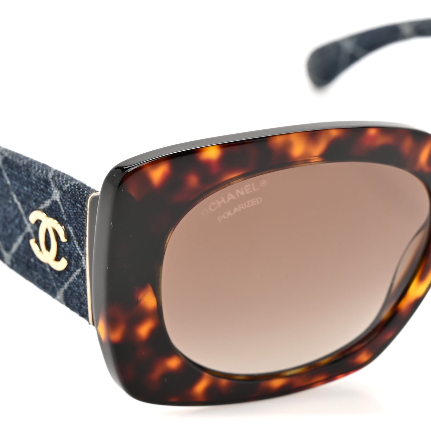 Denim Rectangle Sunglasses 5406 Tortoise