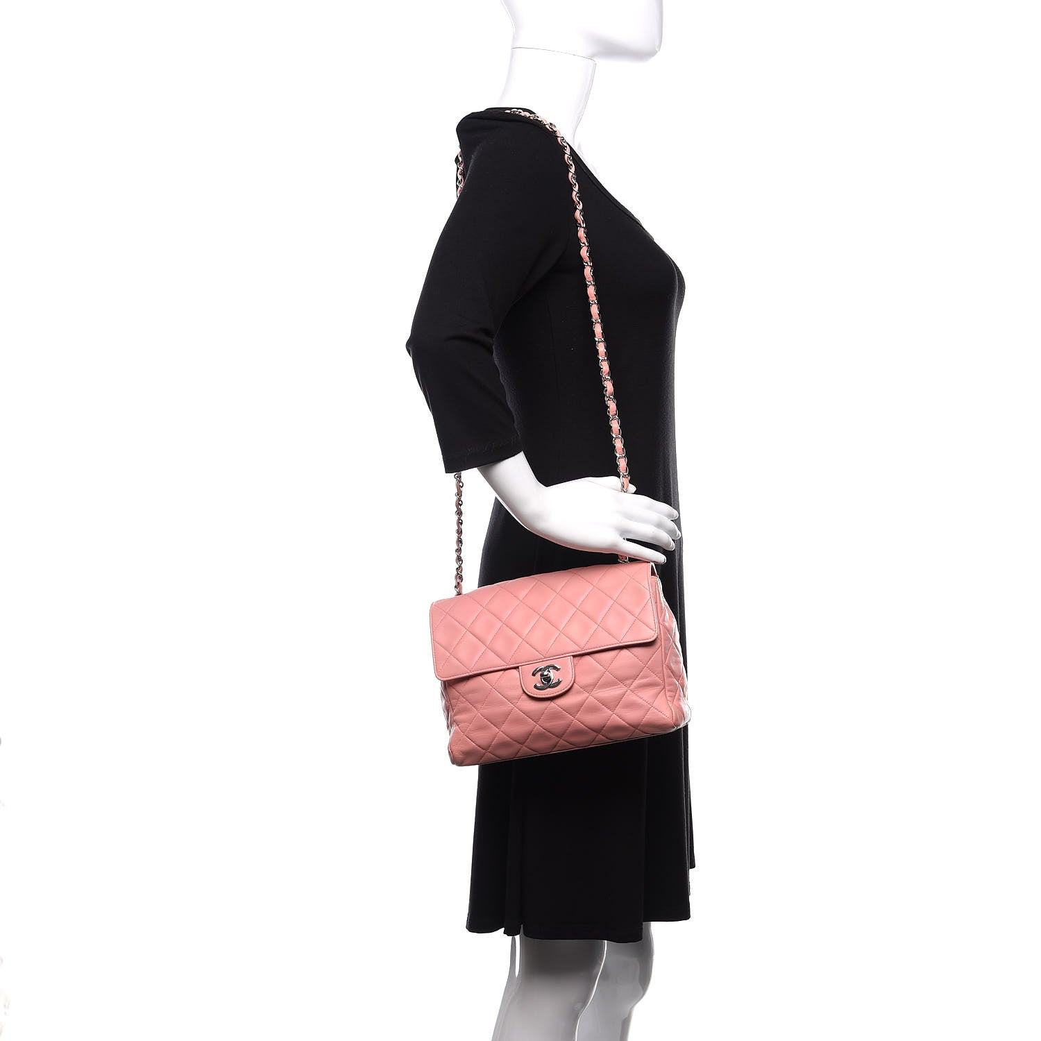 Chanel Lambskin Quilted Small Single Flap Pink 2 of 10