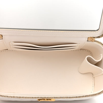 Chanel Caviar Quilted Sweetheart Vanity Case White 5 of 13