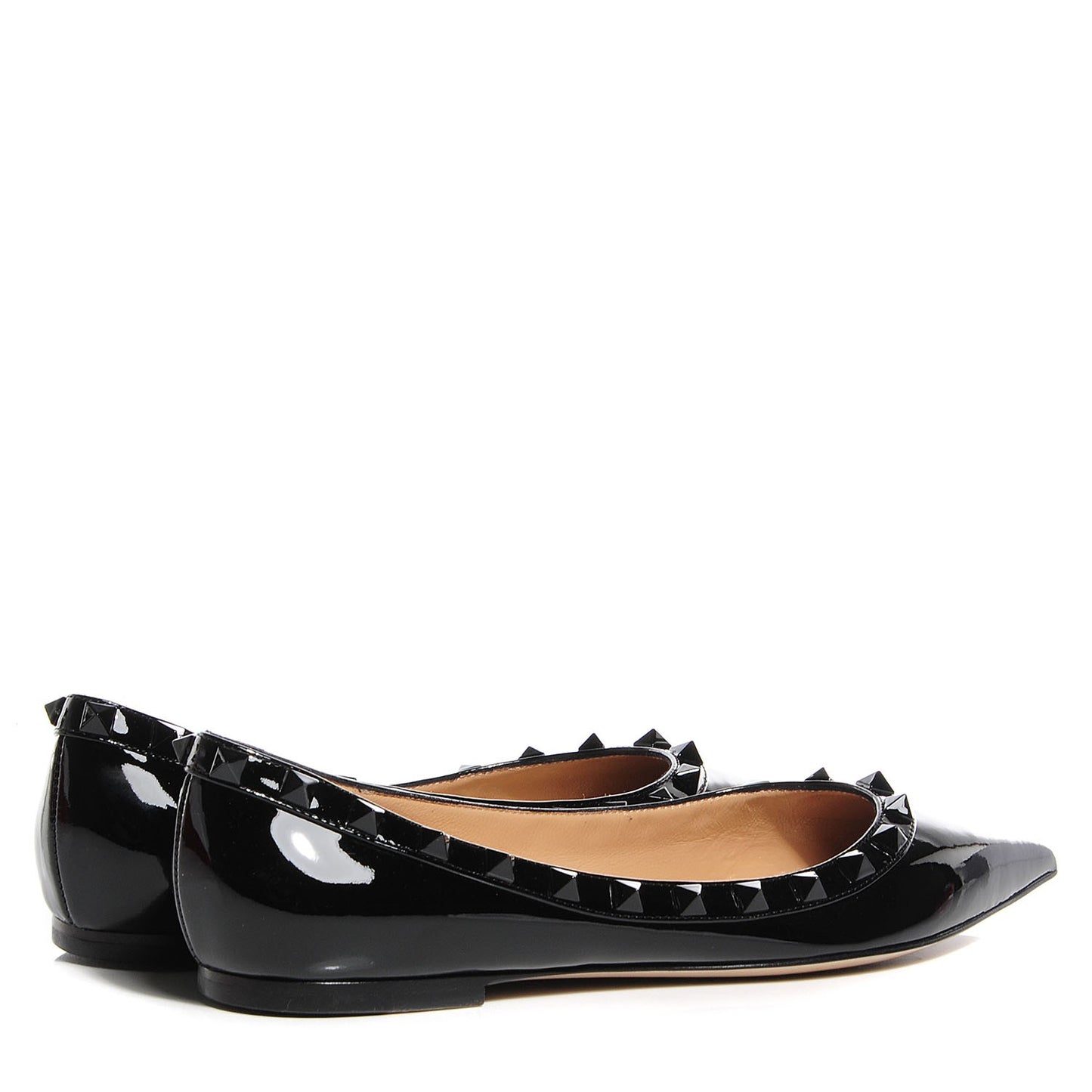 Patent Rockstud Ballerina Flats 36.5 Black