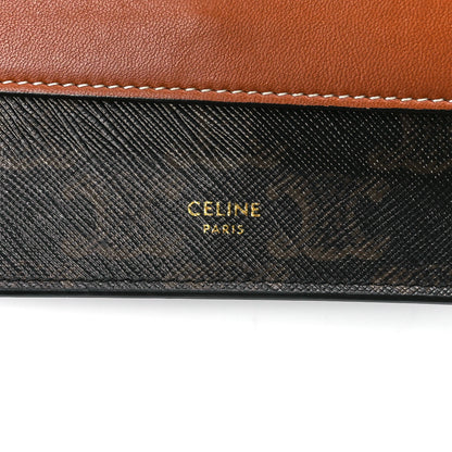 Celine Triomphe Canvas Lambskin Wallet On Strap Tan 9 of 13