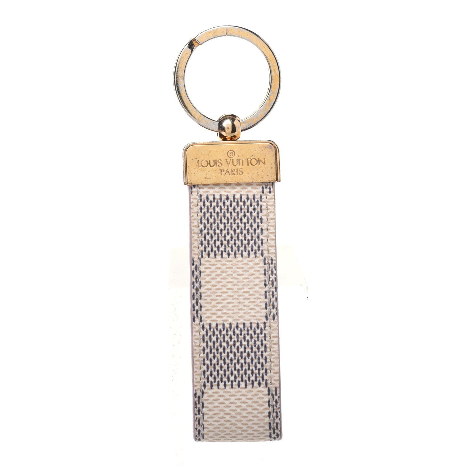 Louis Vuitton Damier Azur Dragonne Key Holder Rose Ballerine 1 of 6