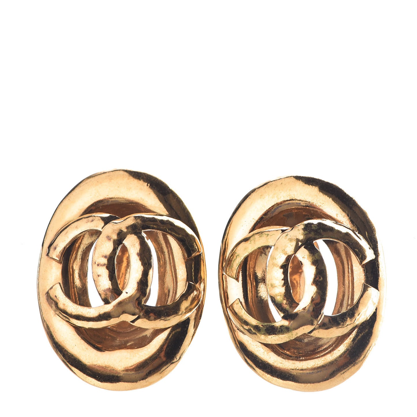 CC Clip On Earrings Gold
