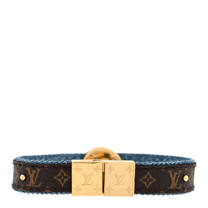 Louis Vuitton Monogram LV Circle Reversible Bracelet 17 Denim 4 of 8