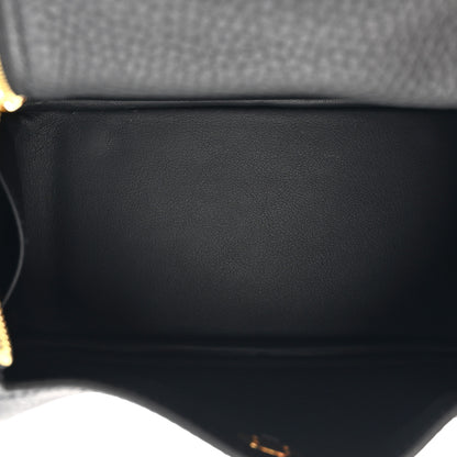 Hermes Taurillon Clemence Mini Lindy 20 Black 5 of 13