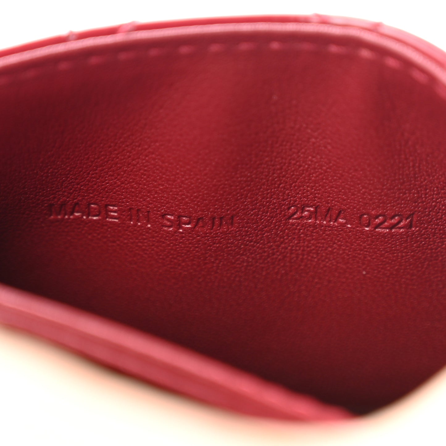 Patent Cannage Lady Dior 5-Gusset Card Holder Rouge Ceris