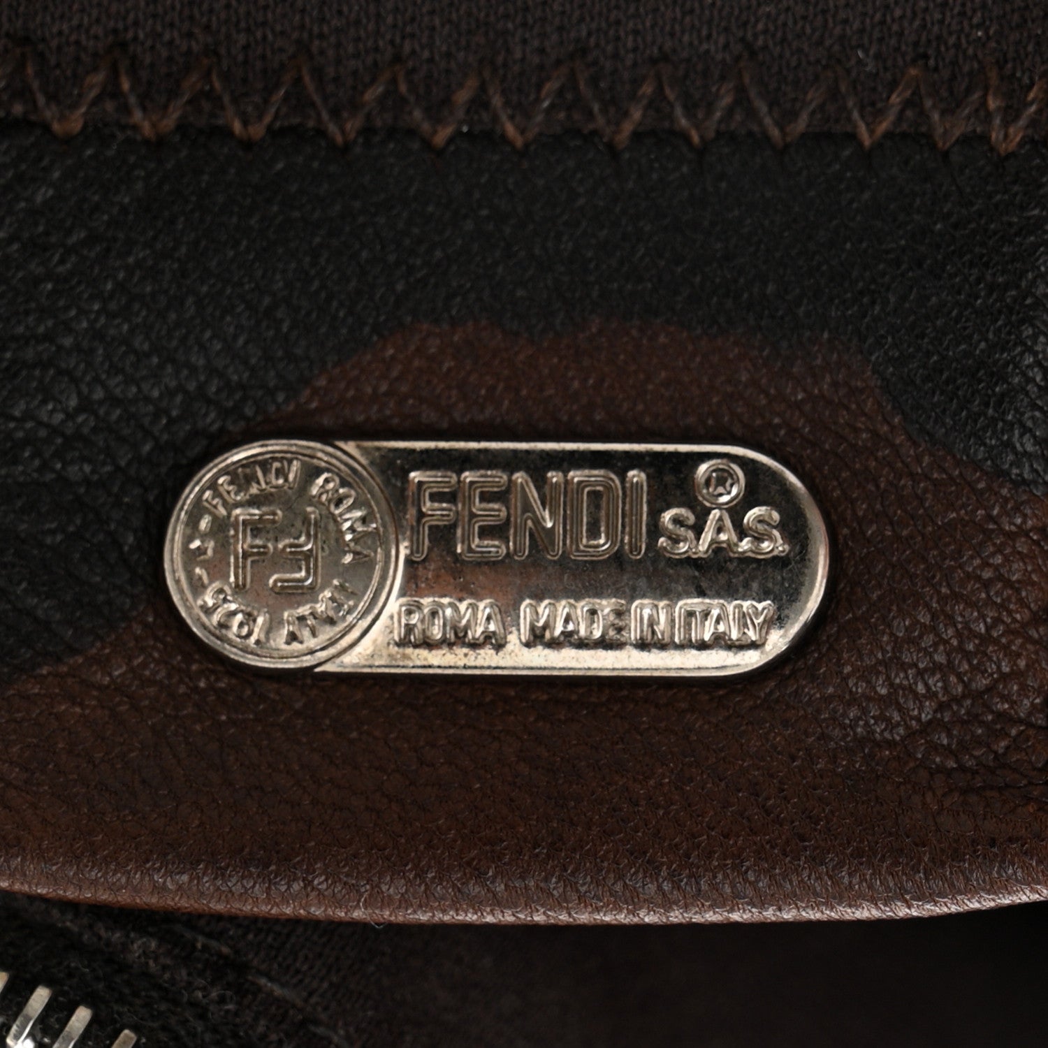 Fendi Nylon Mama Crossbody Brown 6 of 13