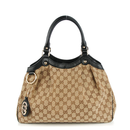 Gucci Monogram Medium Sukey Tote Beige Ebony Black 1 of 7