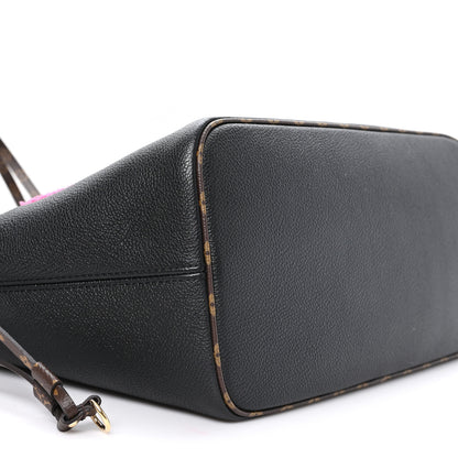 Louis Vuitton Calfskin Monogram Teddy Neverfull MM Black 9 of 11