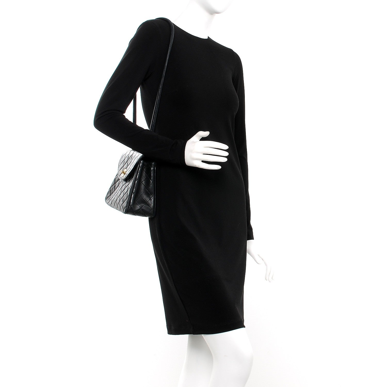 Chanel Lambskin Quilted Flap Shoulder Bag Black 2 of 12