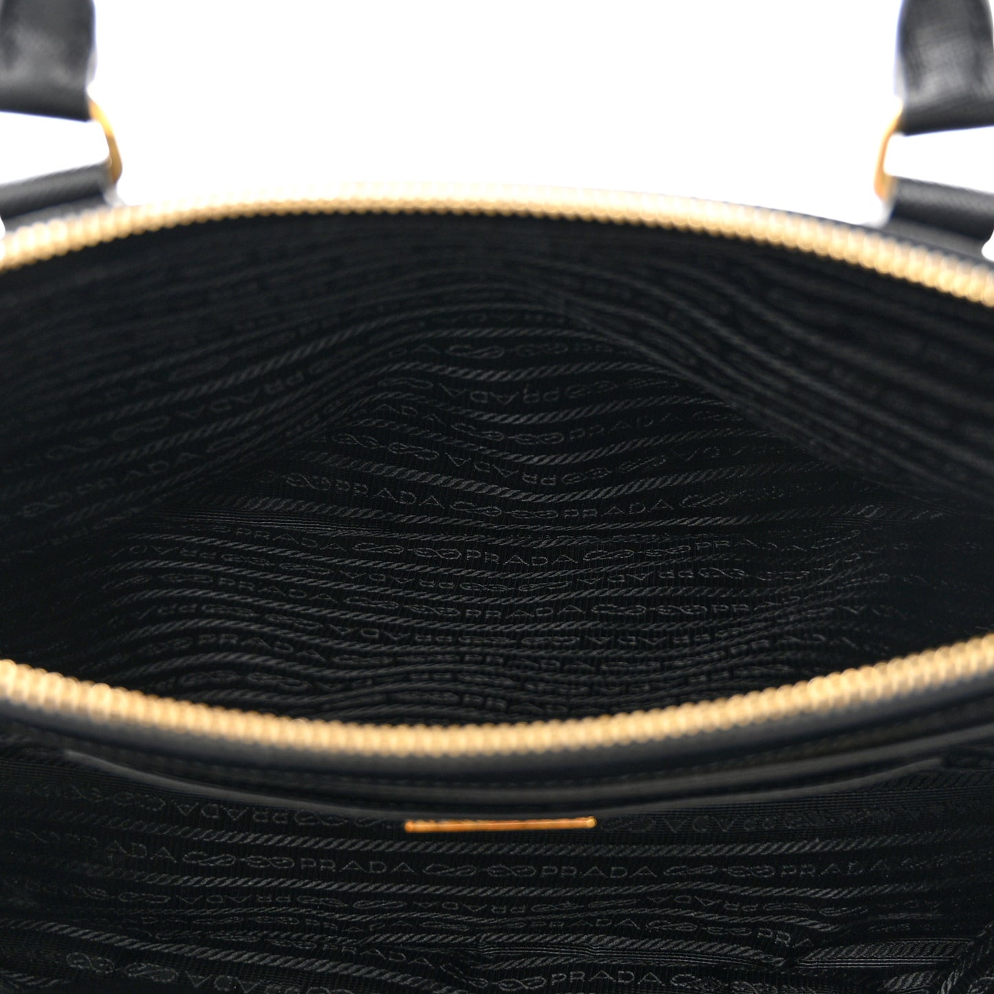 Saffiano Medium Galleria Double Zip Tote Black