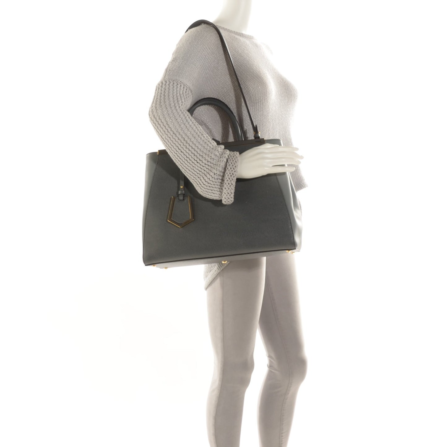 Vitello Elite Flamingo Regular 2Jours Tote Grigio Grigio Chiaro