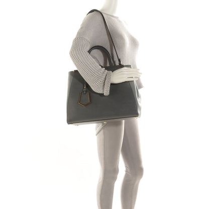 Fendi Vitello Elite Flamingo Regular 2Jours Tote Grigio Grigio Chiaro 2 of 11