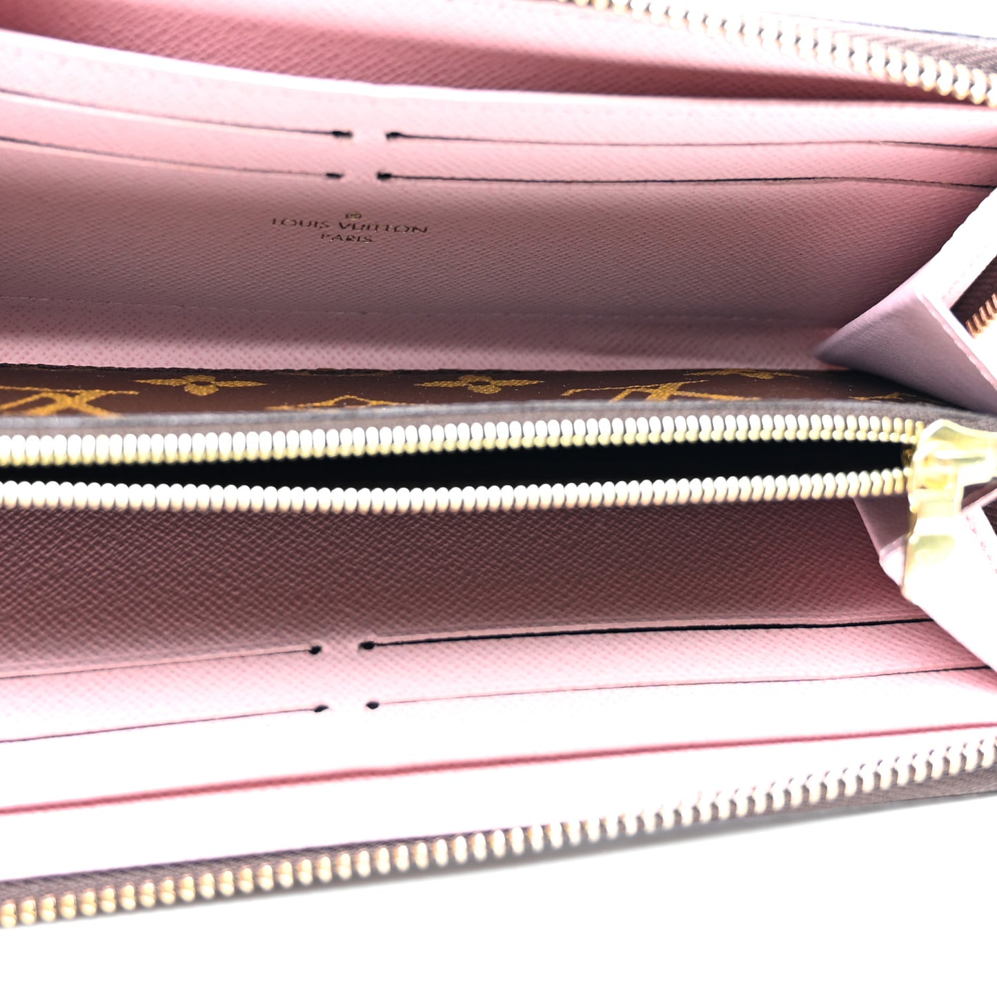 Monogram Clemence Wallet Rose Ballerine