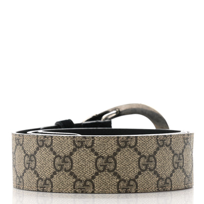 Gucci GG Supreme Monogram Suede Dionysus 40mm Belt 80 32 Beige Black 2 of 6