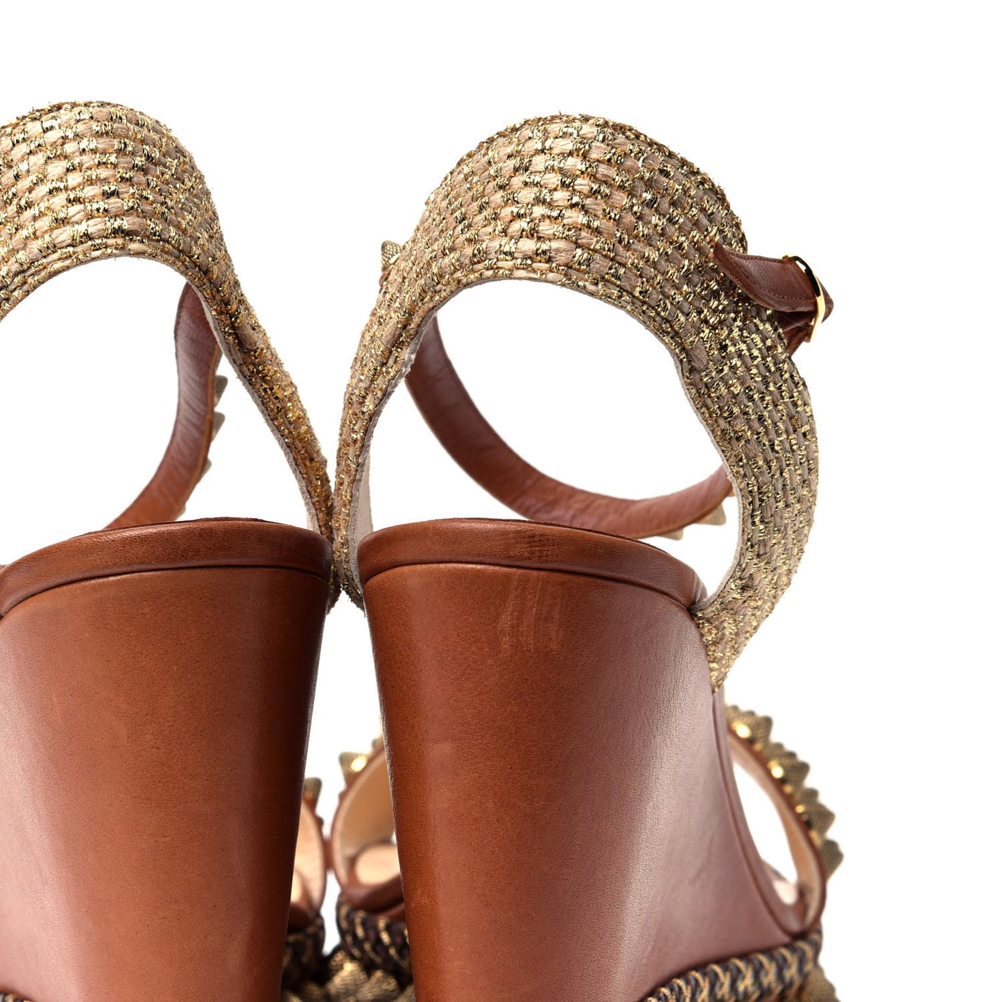 Calfskin Cordorella 110 Wedge Sandals 41 Version Cuoio