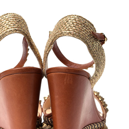 Christian Louboutin Calfskin Cordorella 110 Wedge Sandals 41 Version Cuoio 7 of 11