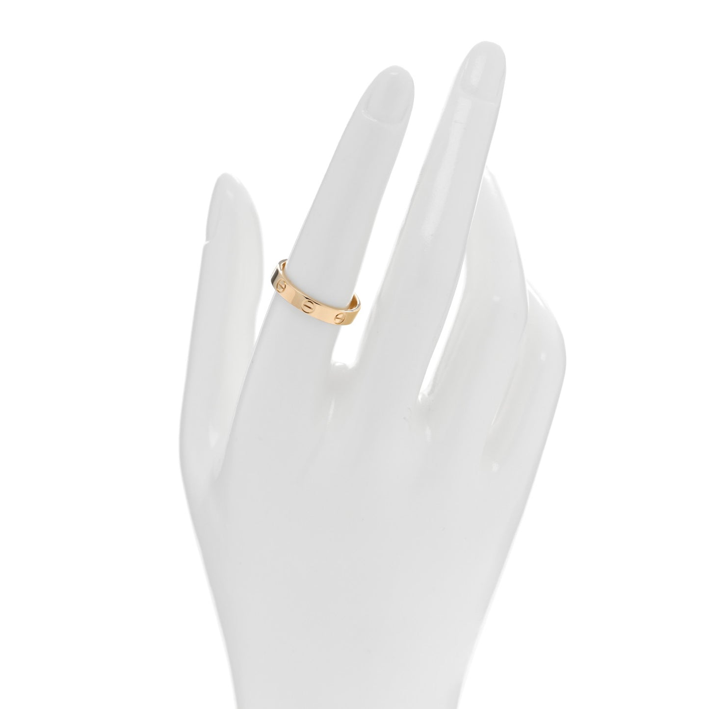 18K Yellow Gold 3.5mm LOVE Wedding Band Ring 56 7.75