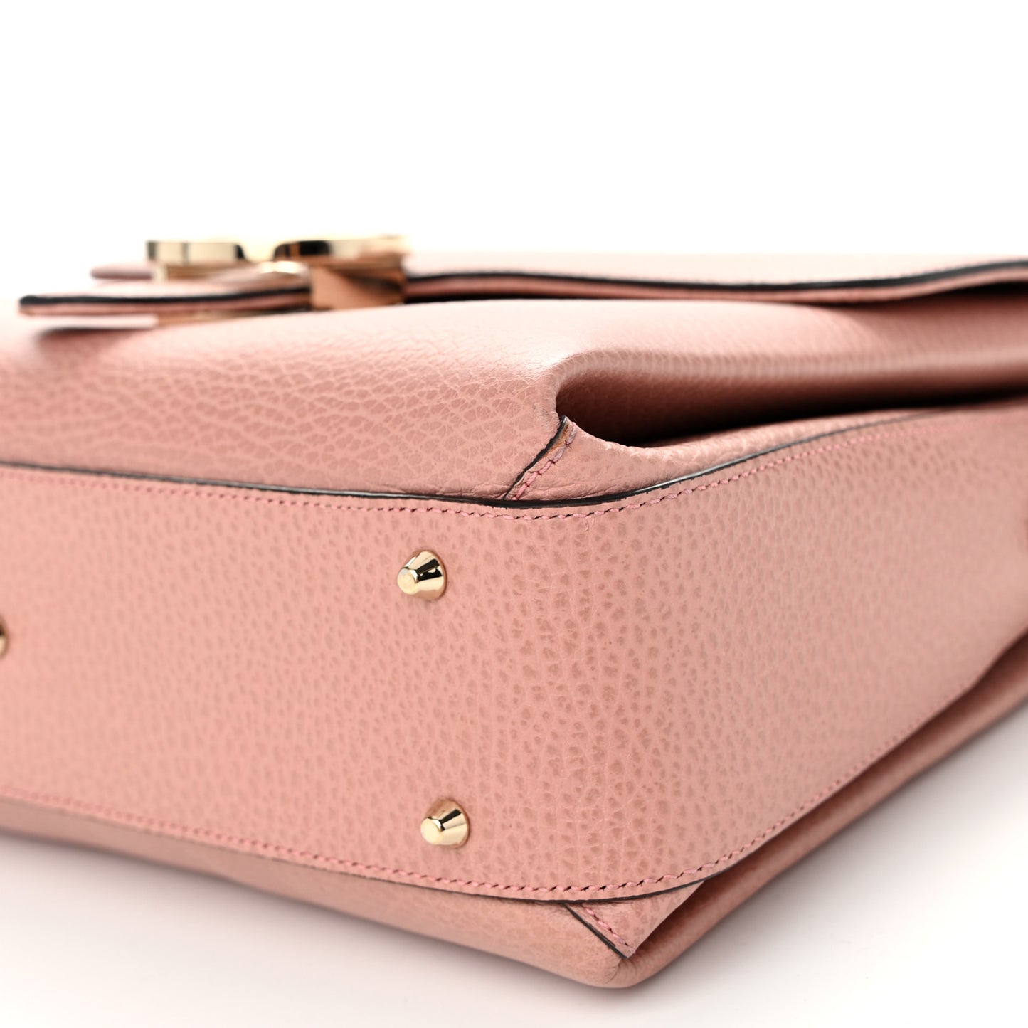 Dollar Calfskin Interlocking G Top Handle Shoulder Bag Soft Pink