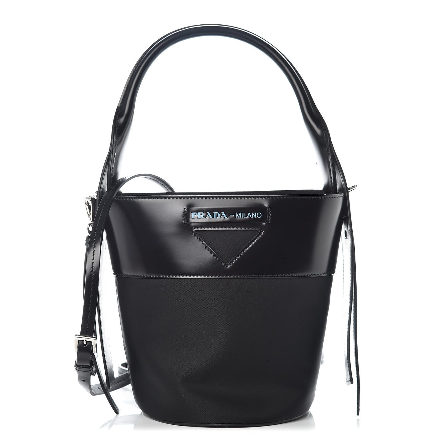 Tessuto Spazzolato Ouverture Bucket Bag Black