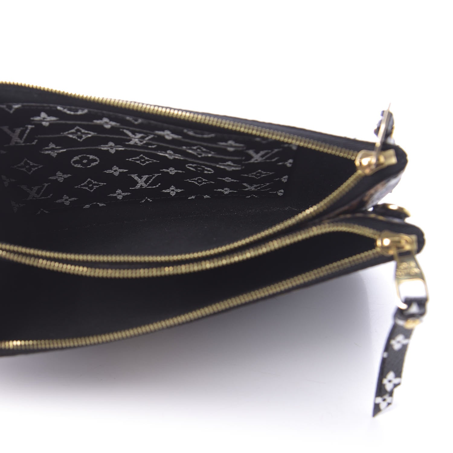 Louis Vuitton Monogram Giant Jungle Pochette Double Zip Black 5 of 9