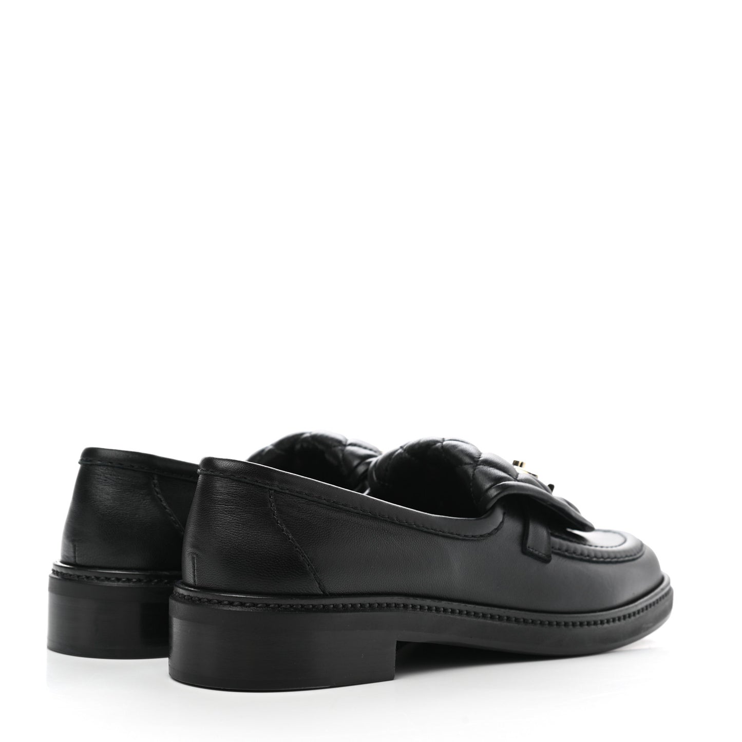 Lambskin Quilted CC Turnlock Loafers 39 Black
