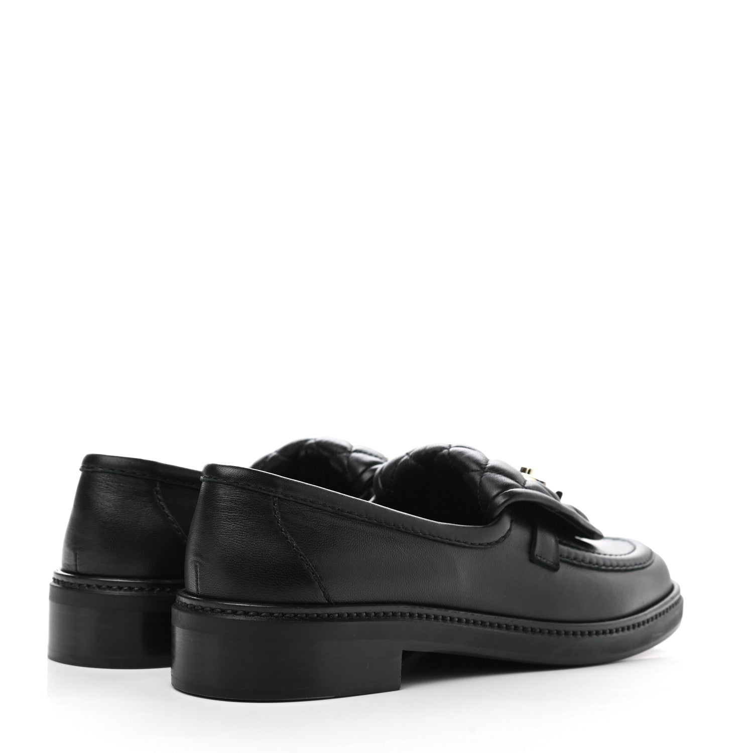 Chanel Lambskin Quilted CC Turnlock Loafers 39 Black 4 of 8