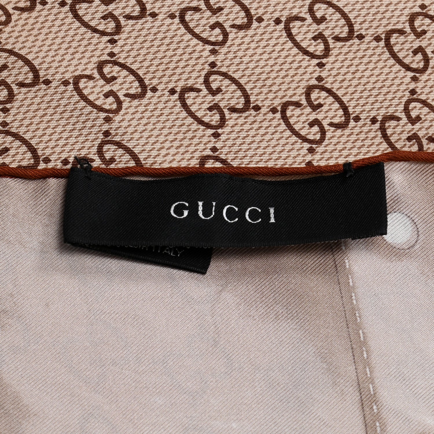 Gucci Silk Monogram Buckle Print Square Scarf 4 of 4