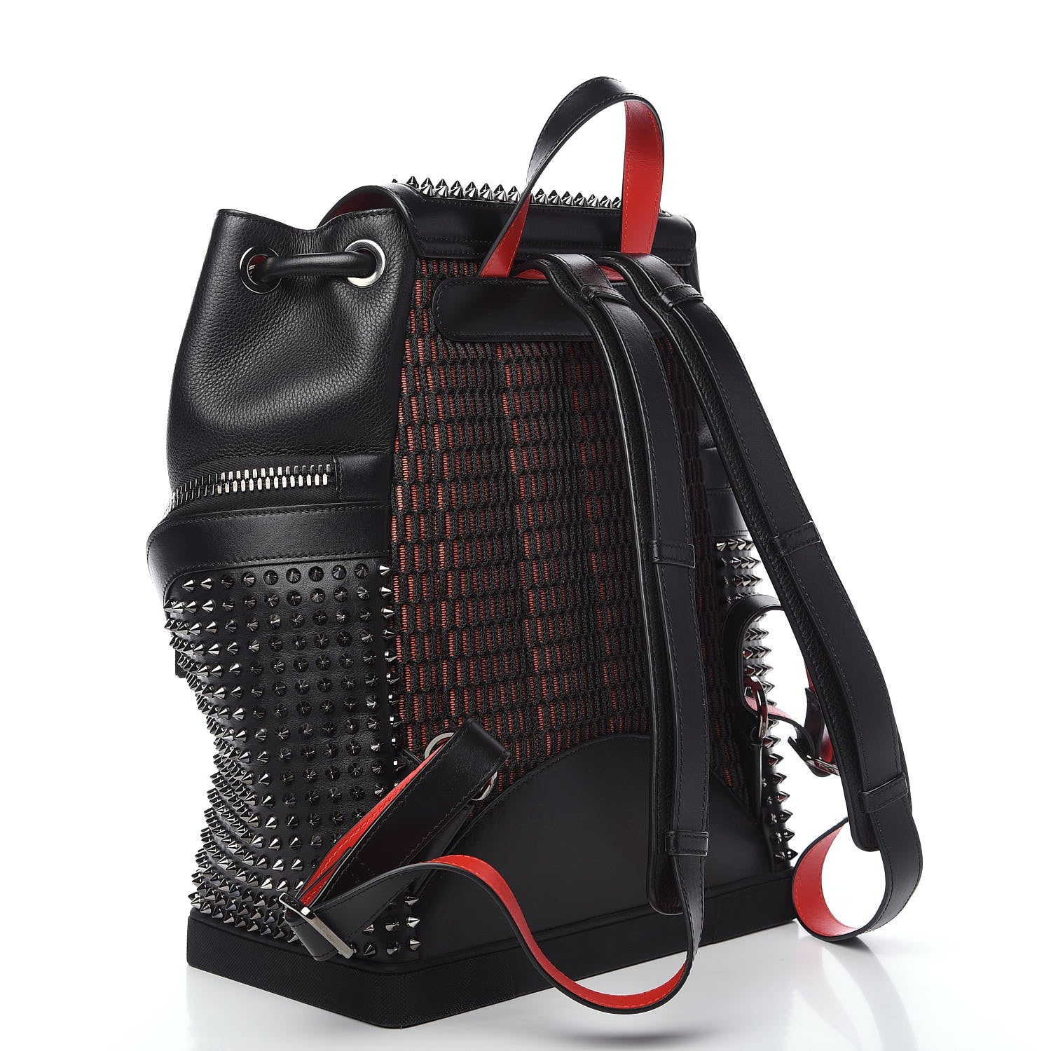 Christian Louboutin Calfskin Spiked Explorafunk Backpack Black 2 of 9