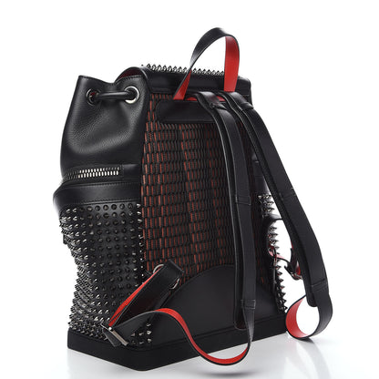 Christian Louboutin Calfskin Spiked Explorafunk Backpack Black 2 of 9