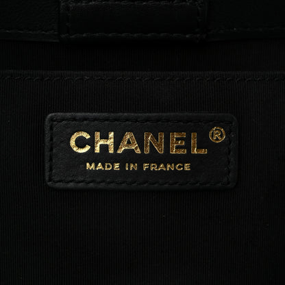 Chanel Calfskin Quilted CC Chain Accordion Tote Black 5 of 9