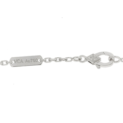 Van Cleef & Arpels 18K White Gold Mother of Pearl Magic Alhambra Pendant Necklace 5 of 6