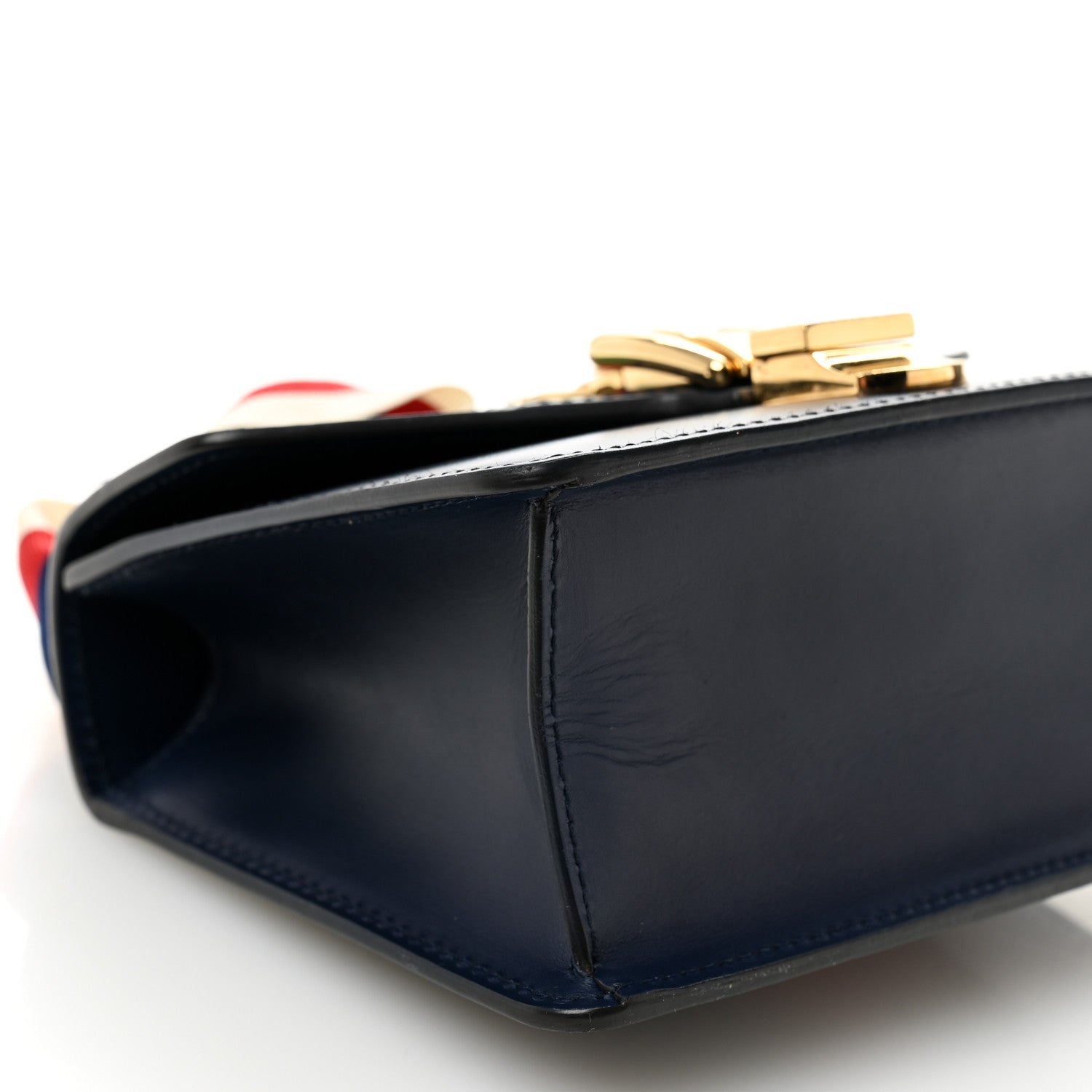 Gucci Calfskin Mini Sylvie Chain Shoulder Bag Blue Agata 10 of 11