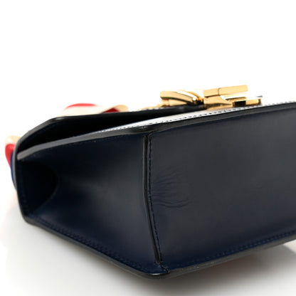 Gucci Calfskin Mini Sylvie Chain Shoulder Bag Blue Agata 10 of 11